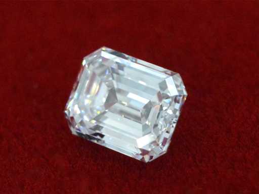 Diamant - 3.02 carat Emerald geslepen diamant (gecertificeerd)