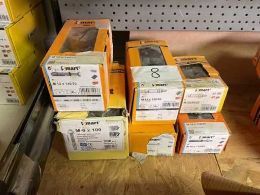 6 cutii cu șuruburi de ancorare