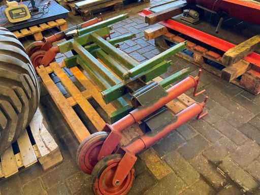 Tournantes pivotantes avec réglage de la broche (4x)