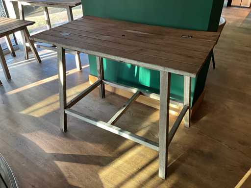 Hutten - Hardhouten hoge terrastafel