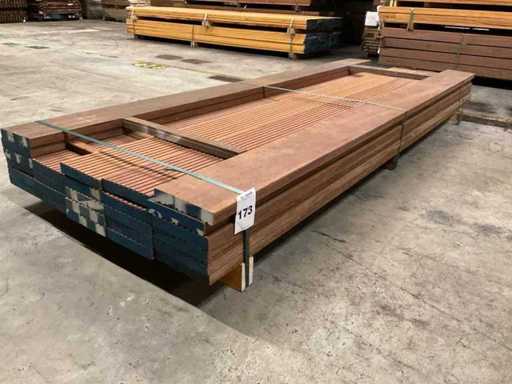 Azobe vlonderplanken 35x90 mm (26x)