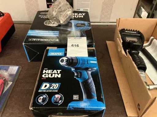 Draper Hetelucht  pistool op Accu en op 230 V (2x)