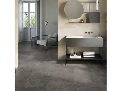 53.76m² Eureka Moka 80x80 rectifié, effect pierre, sol et mur, Neuf emballé