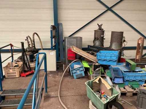 Various old machine parts