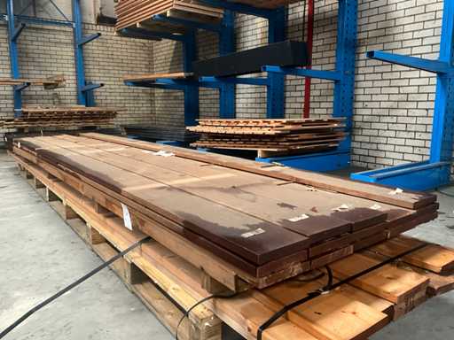 Hardhouten vlonderplank 2,7x19x457 cm (14x)