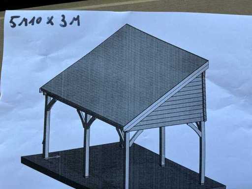 Imprägnierter Fichtencarport