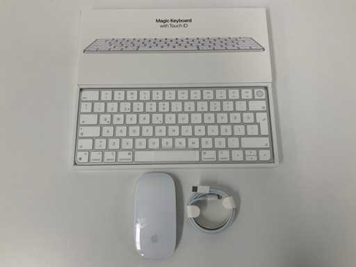 Apple - A2449 Magic Keyboard(Turks) with Touch ID + A1657 Magic Mouse