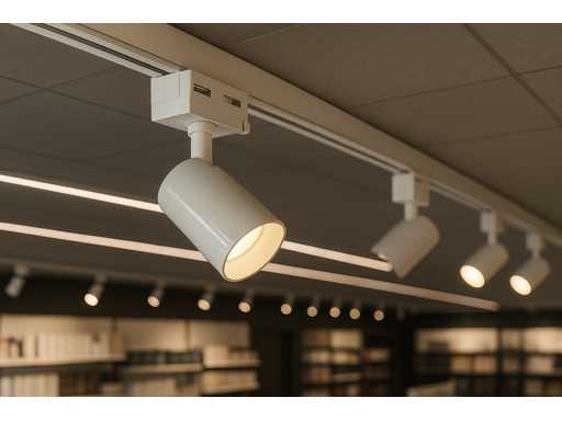 10 x Spot on Orientable GU10 – Blanc – Monophasé – Ø58x80x114 mm – IP20 