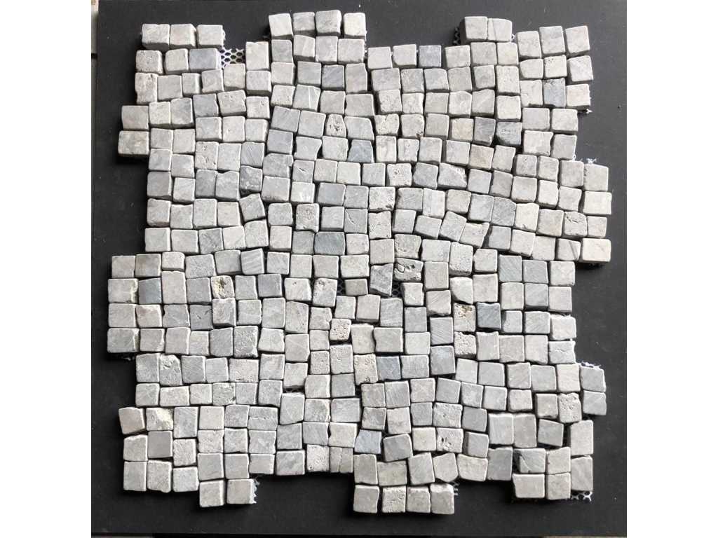 8m2 - marble mosaic - Random small light grey - 30x30cm