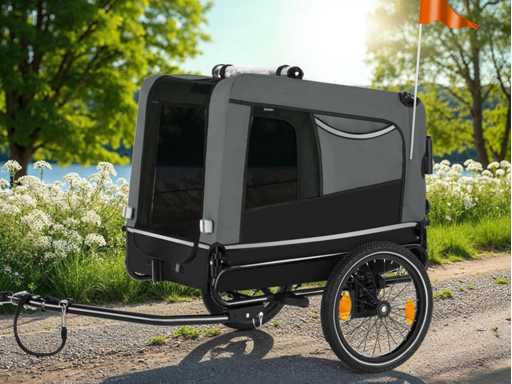 WoofRider Hondenfietstrailer grijs (x2)