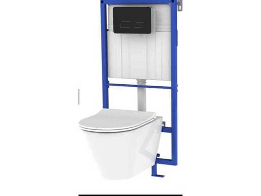 Allibert - Built-in frame with black pressure plate. Without toilet.
