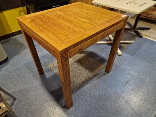 Table de jardin de collection de qualité fixe 70 x 80 cm avec pieds en bloc