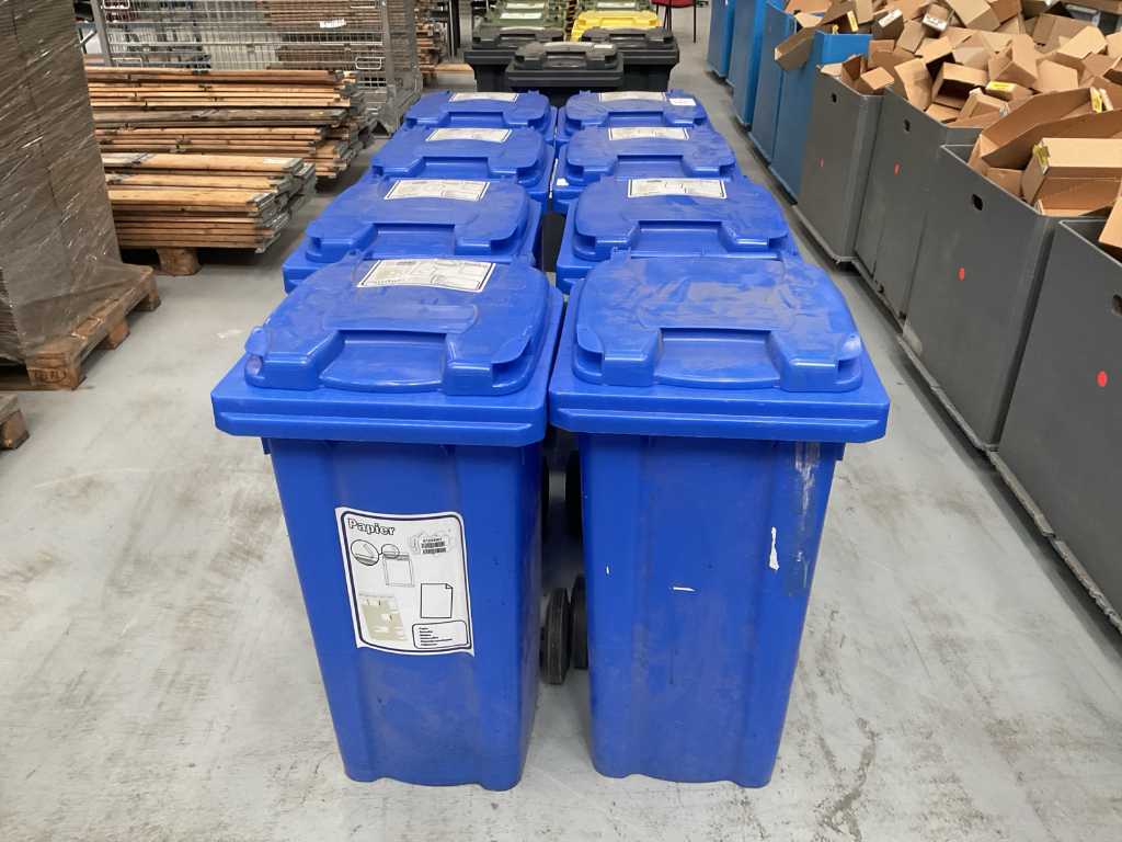 2010 Wheelie bin 120 litri Hârtie container rolă (8x)
