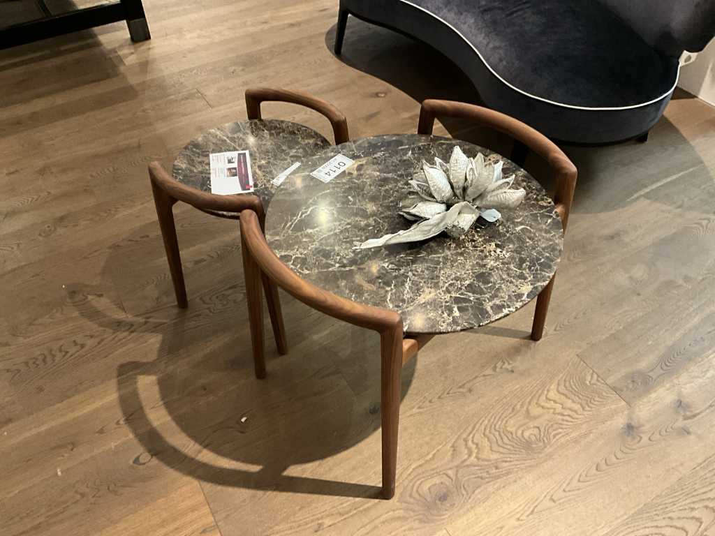 Side table with stone top