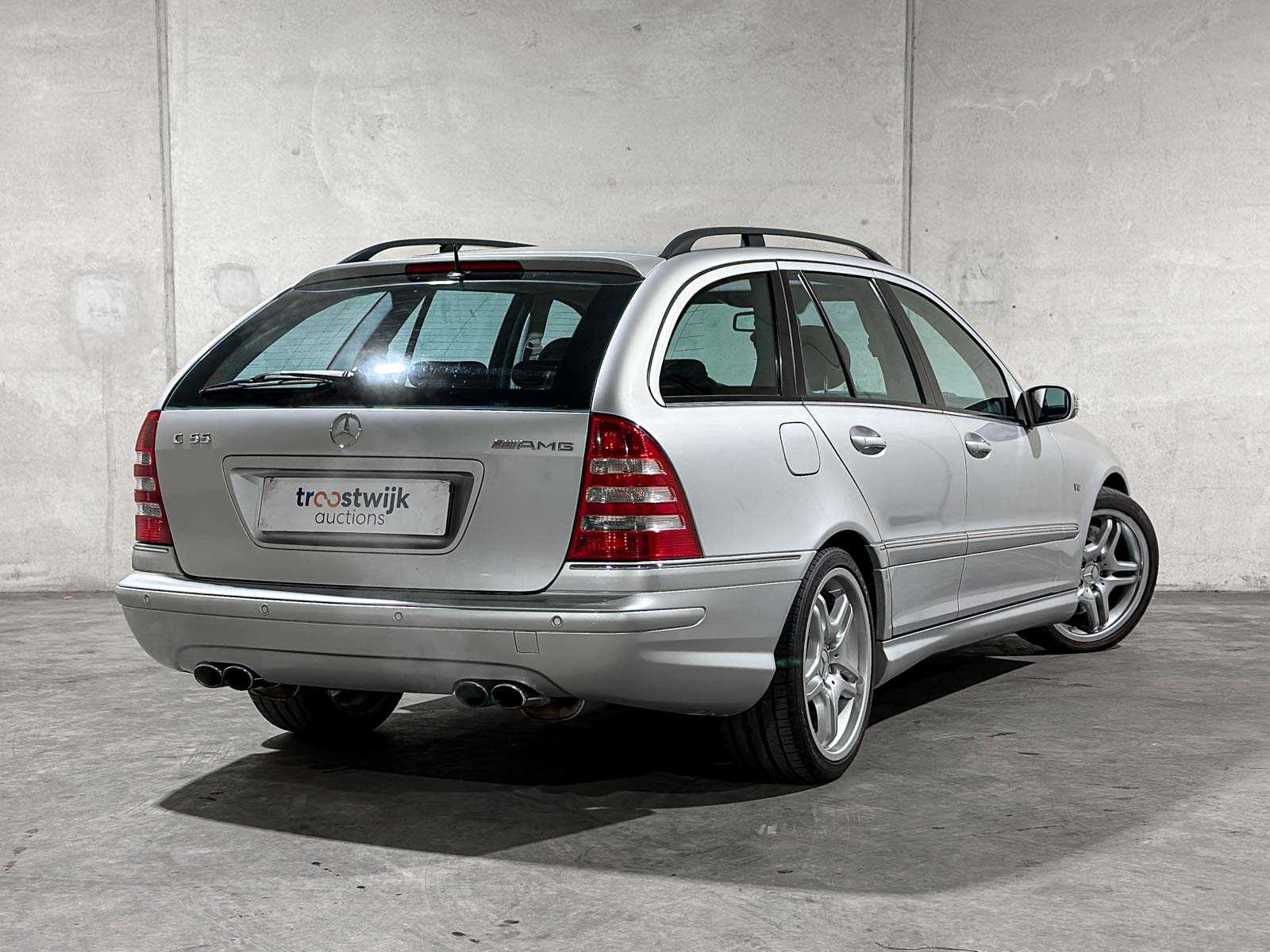 Mercedes-Benz C55 Combi AMG 5.4 V8 367pk 2005 C-klasse, JSZ-04-G Youngtimer