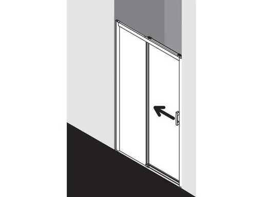 Kermi Pega PE D2L 02P Niche Sliding Shower Door