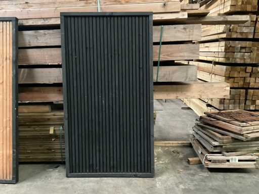 Hillhout geïmpregneerd hout dicht paneel 113x205 cm zwart 