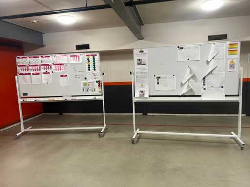 Pizarra blanca de doble cara (2x)