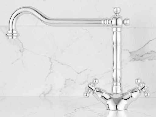 Job Burgundy chrome Nostalgic Kitchen mixer tap
