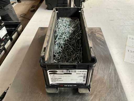 Würth 7,25 kg Versenkte Kopfschraube M4x30 im stapelbaren Behälter