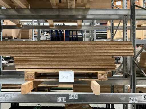 40 pezzi OSB, 3 fogli con linguetta e scanalatura: 22mm x 675mm in 1500mm e 2200mm