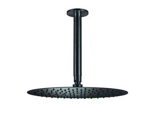 Qisani - Flow - Hoofddouche met plafondarm - Gun metal 30 cm