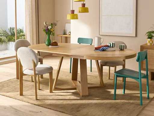 Table ronde extensible - jusqu'à 10 couverts