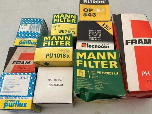 Lotti vari inclusi filtri olio per auto