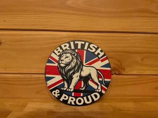 Metal advertising sign round 20cm