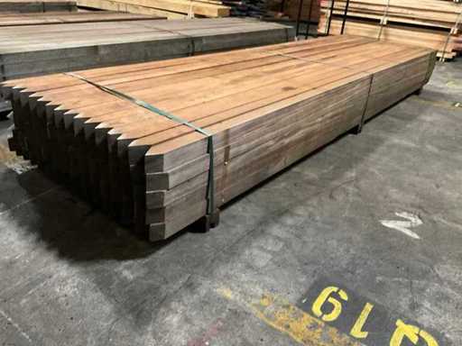 Azobe gepunte palen 60x60 mm (80x)