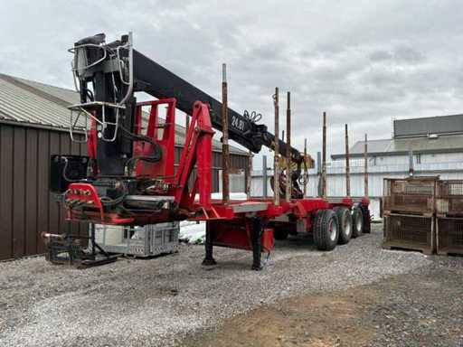 DIEBOLT S385AE Bosbouw Semi-Trailer Log Carrier - Uitgerust met FRIEDRICH Crane
