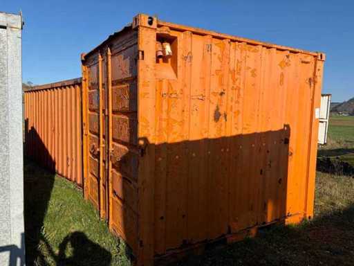 Container de depozitare de 10 ft, podea din oțel, sistem de rafturi