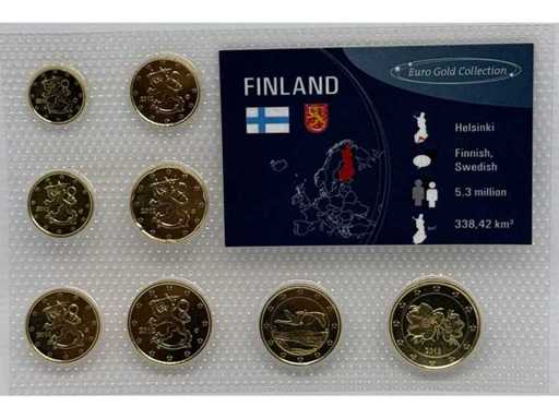 Ensemble de pièces Belgium Euro-Gold-Collection – 24 carats plaqué or - Limitation 10 000