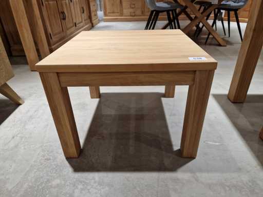 Table basse en teck diamant 60 x 60 cm Naturelle droite