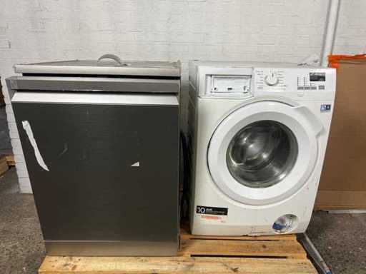 Samsung DW60BG850FSLET vrijstaande vaatwasser- AEG L6FBN74K Wasmachine