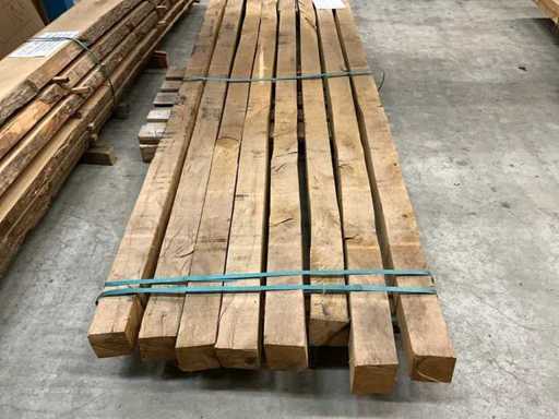 European oak beam / edged on 4 sides / European oak QPA, QP1 / 3.10m long /110 x 110m / dry air-dried