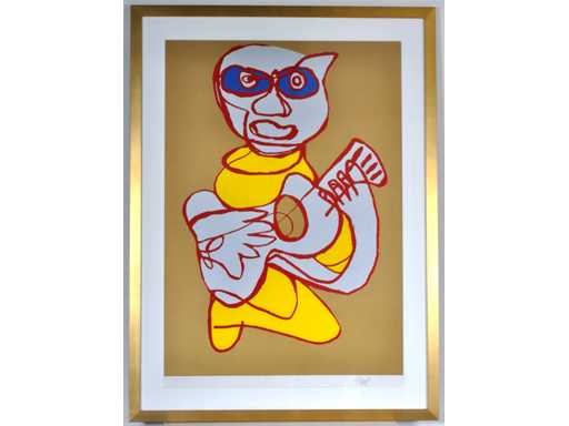 Karel Appel - Cool Luke chantant des mains - sérigraphie - 1978