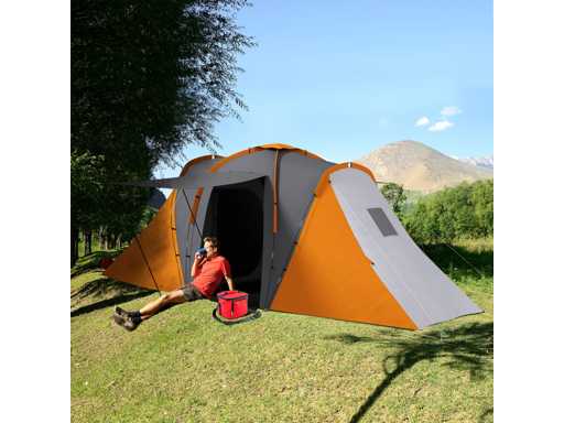 Large Camping Tunnel Tent with 2 Bedrooms