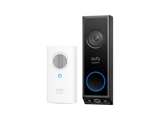 eufy Security E340 Video Doorbell with Chime – Video Doorbell - Dual-Cam technology, 2K Full HD resolution, color night vision, AI packet detection, wireless installation, compatible with Alexa and Google Assistant