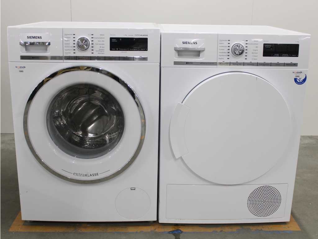 Siemens iQ700 iSensoric aquaStop extraClass Washer & Siemens iQ700 iSensoric selfCleaning Condenser Dryer