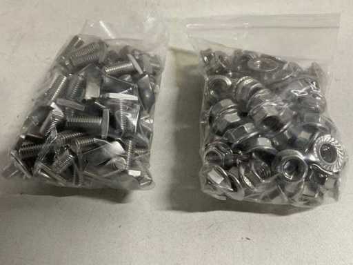 Alimex – setzt Edelstahl-M8 x 18 mm Schiebeschraube mit Mutter (2000x)