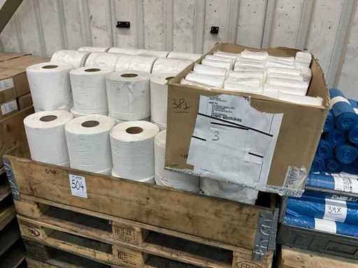 Center feed paper rolls and sponges