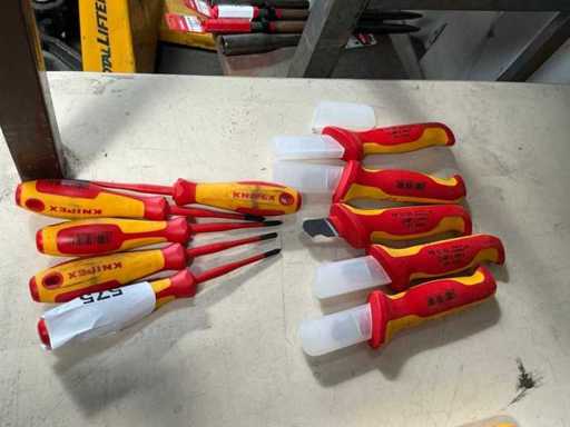 Cacciavite Knipex 1000V / coltello da scappata (10 volte)