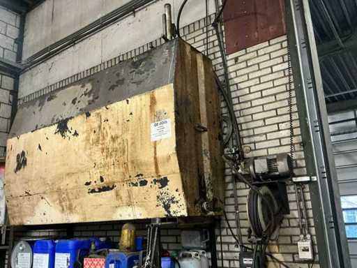 Oil storage including reel and pump