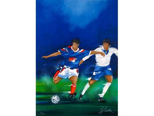 Victor Spahn - Football - lithograph 