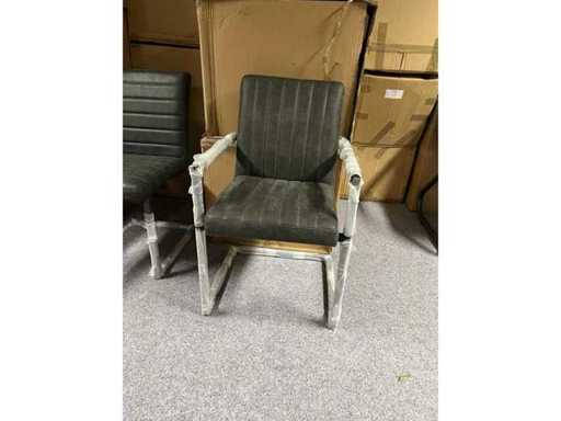 Krzesło jadalne (4x) w kolorze skóry