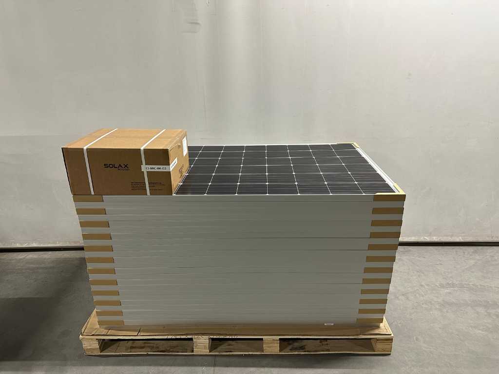 JA Solar - set di 30 pannelli solari (325 wp) e 1 inverter Solax X3-MIC-8K-G2 (trifase)