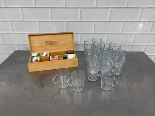 Thé - Verre (23x) + Boîte à thé 