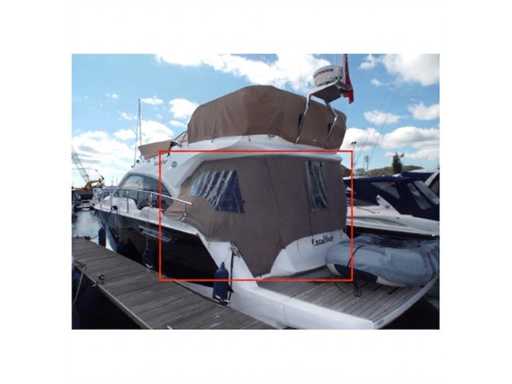 Sessa Marine Fly 40 sunbrella aft cockpit cover beige - 048115F