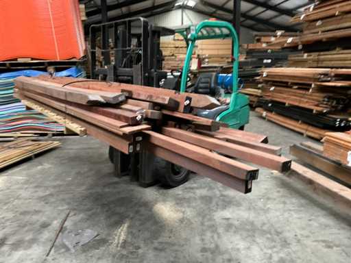 Lot of Azobé hardwood posts and beams